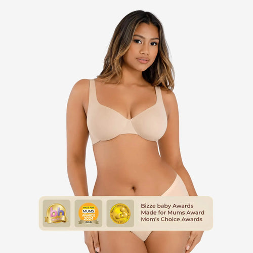 Adjustable-Strap Underwire Plunge Bra