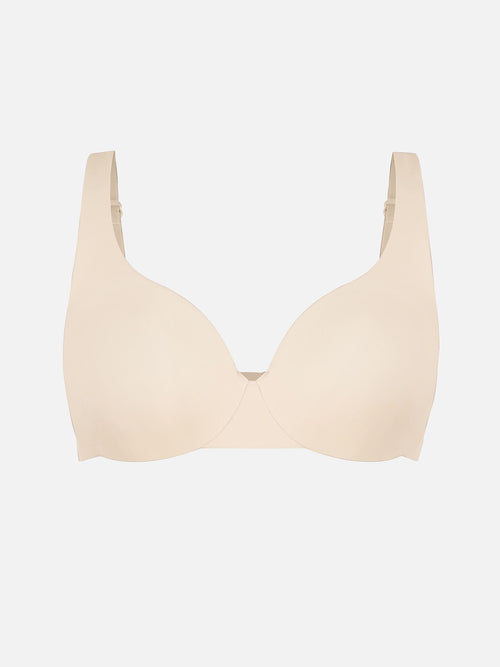 Adjustable-Strap Underwire Plunge Bra