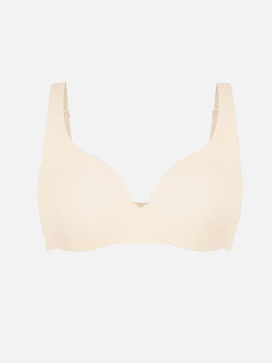 Adjustable-Strap Underwire Plunge Bra