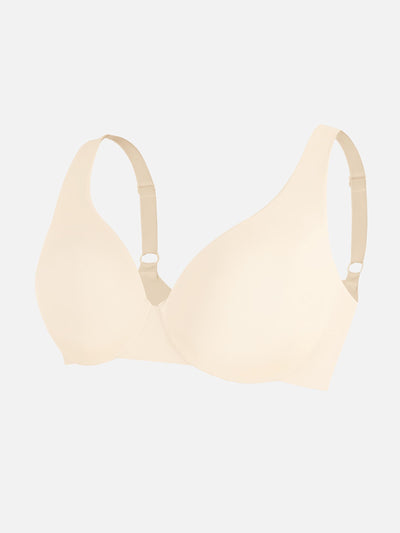 Adjustable-Strap Underwire Plunge Bra