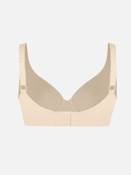 Adjustable-Strap Underwire Plunge Bra