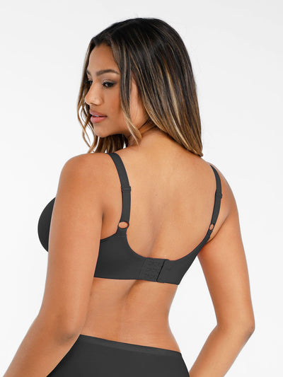 Feelingirl-Deep-V-Push-Up-with-Triple-Layer-Seamless-Design-Side-Support-&-Wide-Adjustable-Straps-Bra-Black