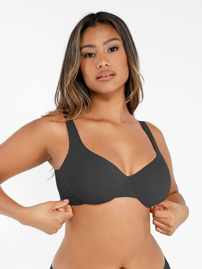 Feelingirl-Deep-V-Push-Up-with-Triple-Layer-Seamless-Design-Side-Support-&-Wide-Adjustable-Straps-Bra-Black