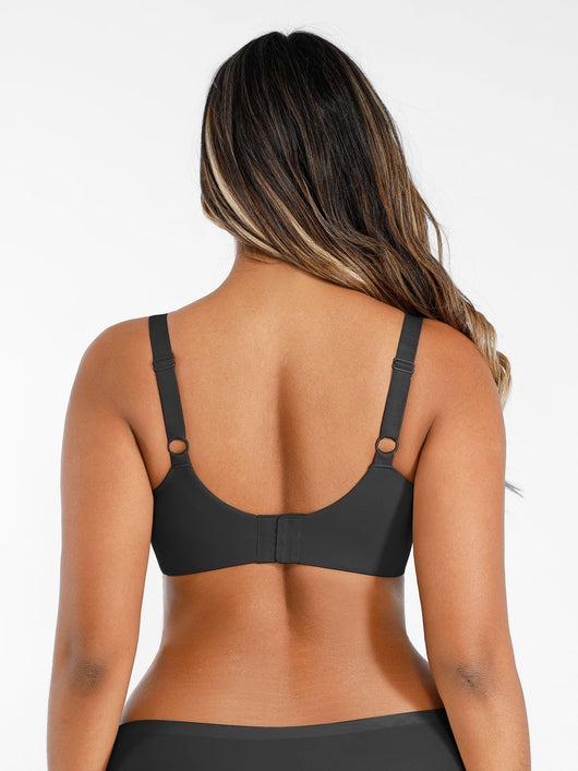 Feelingirl-Deep-V-Push-Up-with-Triple-Layer-Seamless-Design-Side-Support-&-Wide-Adjustable-Straps-Bra-Black