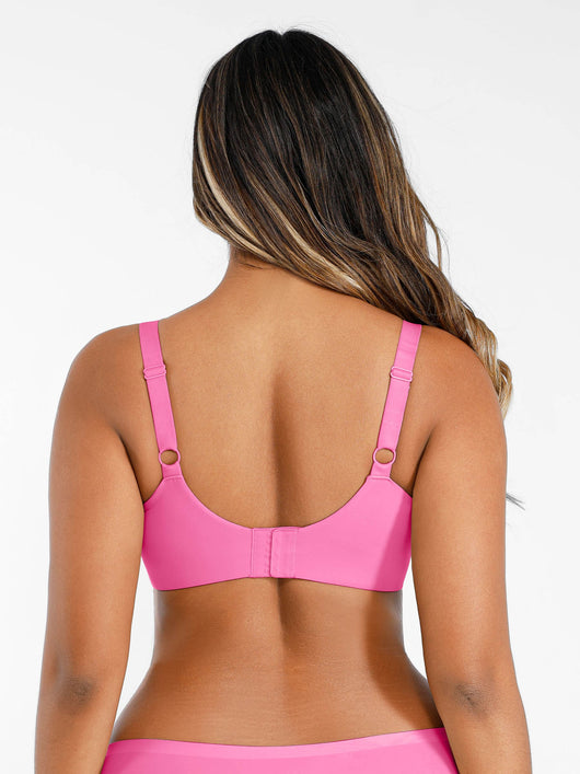 Feelingirl-Deep-V-Push-Up-with-Triple-Layer-Seamless-Design-Side-Support-&-Wide-Adjustable-Straps-Bra-Pink