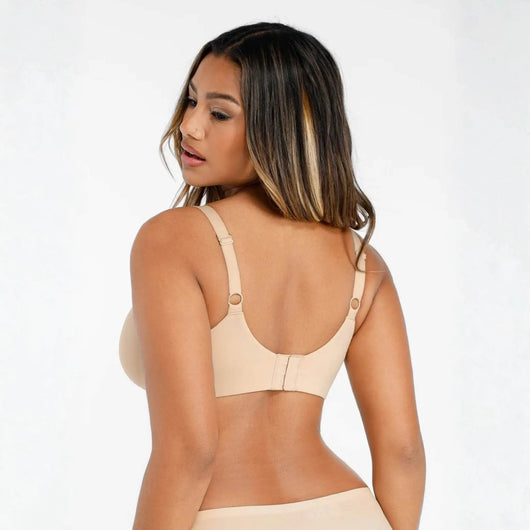Adjustable-Strap Underwire Plunge Bra